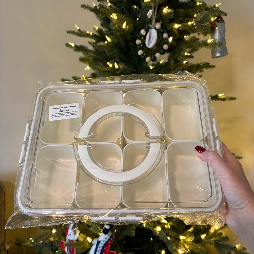 Clear Compartment Food Storage Container Snackle Box